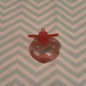 CPK  Heart-Shaped Pink Rubber Pacifier
